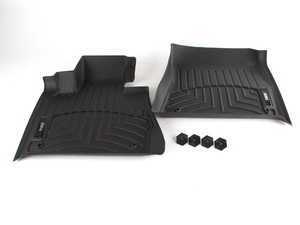 Genuine BMW Front All Weather Rubber Floor Mat Set - Black - E53 X5