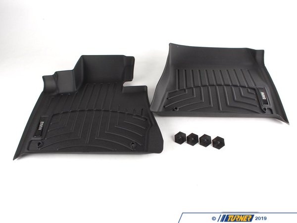 Genuine BMW Genuine BMW Front All Weather Rubber Floor Mat Set - Black - E53 X5 82110419040