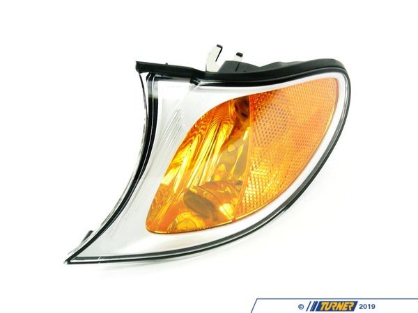 Genuine BMW Front Left Turn Signal with Titanium Trim - E46 Sedan 2002-2005 63136915383