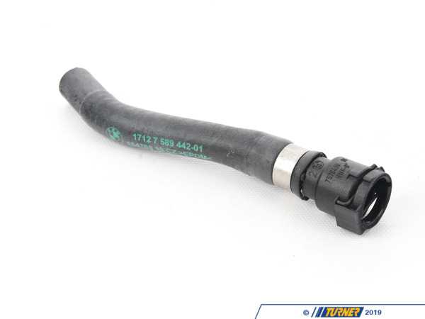Genuine BMW Engine Coolant Recovery Tank Hose - F01, F02, F06, F07, F10, F12, F13 17127589442