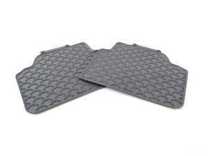Genuine BMW Rear Rubber Floor Mats - Gray - E90 E91