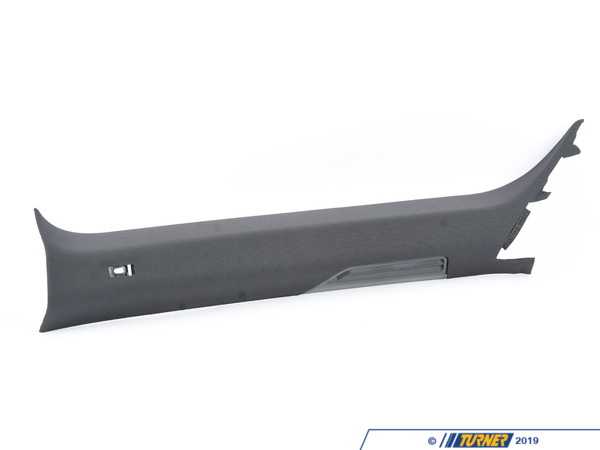 Genuine BMW Column A Cover - Left - Anthracite - I12 51437350793