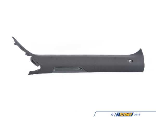 Genuine BMW Column A Cover - Right - Anthracite - I12 51437350794