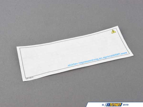 Genuine MINI CALIF PROP65 BEV & NON-BEV D 71219482662