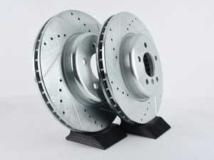 Evolution Tru-Cast Drilled And Slotted Rotor Pair - Front (348x30) - F06 / F1X