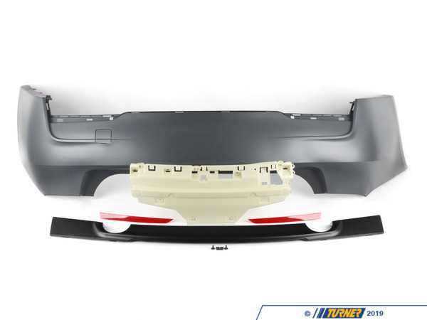 ECS F30 335i M-Tech Style Rear Bumper - Dual Exhaust - Only for cars with Park Distance Control (PDC) - Bavarian Autosport F30MTRR2PDC
