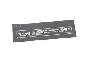 Genuine BMW Label "M Hp Synthetic Oil" - 71227846624 - E90,E92,E93