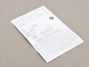 Genuine BMW Map, Fuse Grouping - 71239267980 - F06,F10,F12,F13