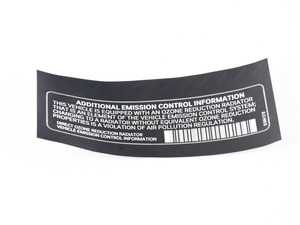 "Emission Control" Label - F22,F30,F32,F33,F5X MINI