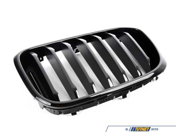 Genuine BMW Genuine BMW High Gloss Black Front Kidney Grille - Left  51138469959