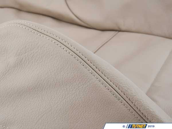 Genuine BMW Leather Backrest Cover - Right - Hellbeige - E46 52108255582