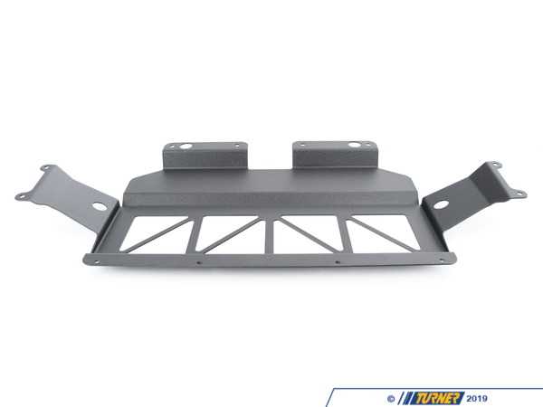 Fall Line BMW F90 M5 Oil Cooler Guard Wrinkle Black - Fall Line Motorsports FLM-F90-3FSKID