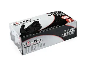 GlovePlus Black Nitrile Gloves - Small - AMMEX