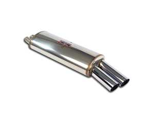 Supersprint Sport Muffler - Angled 76mm Tips - E30 325i/is/ix