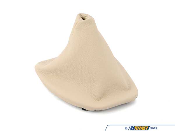 Genuine BMW Leather Gear Lever Cover - Creambeige - E60, E61 25117587475