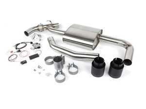 Dinan Free Flow Axle Back Stainless Valved Exhaust - Black Tips