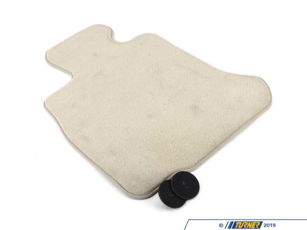 Genuine BMW Genuine BMW Driver Side Floor Mat - Oyster Velour - F32 F33 F82 F83 51477335842