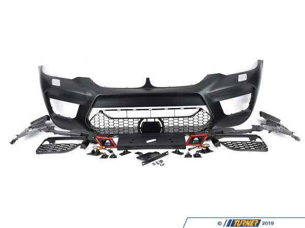 ECS Front Bumper Conversion W/ Fog Light Grilles - M5 Style G30M5FT-FG-PDC