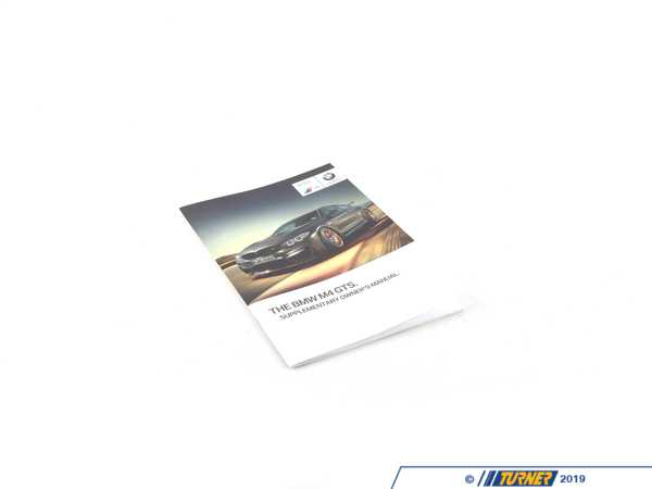 Genuine BMW Supplementary Owner's Handbook F82 Gts - F82 01402970973