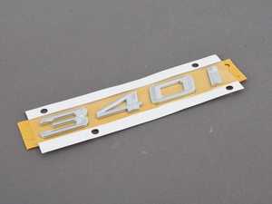 Genuine BMW Emblem - "340i" for Trunk Lid - F30 340i