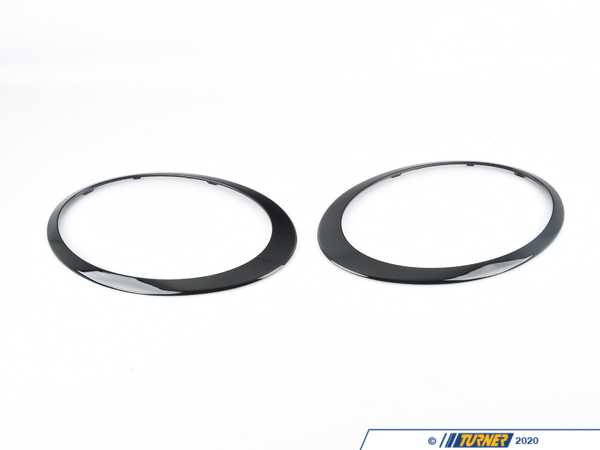 Genuine MINI Headlight Trim Ring Black Line - Set 51138739497KT