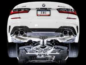 AWE Track Edition Exhaust - Chrome Silver Tips