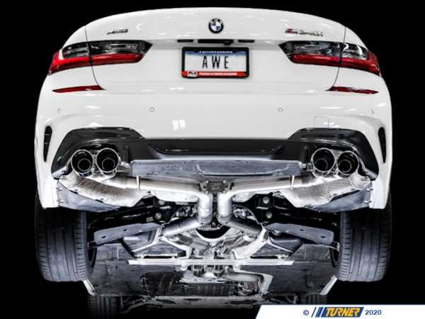 AWE AWE Track Edition Exhaust - Chrome Silver Tips 3020-42078