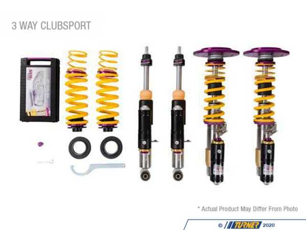 Scratch & Dent Kw Clubsport Coilovers 3-way adjustable damping - F80 F82 (With EDC & 3-Bolt Mounts) **OPEN BOX** 397202AN