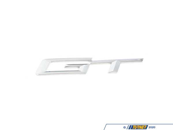Genuine BMW Model Emblem - Gt - F07 51147239730