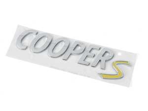 MINI Cooper S Model Lettering - Yellow S