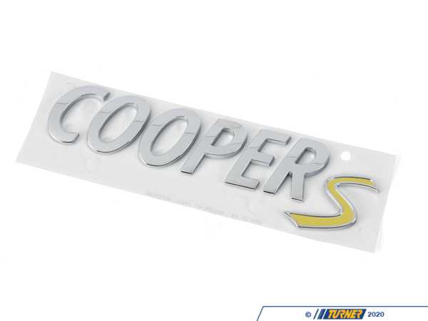 Genuine MINI MINI Cooper S Model Lettering - Yellow S 51147954098