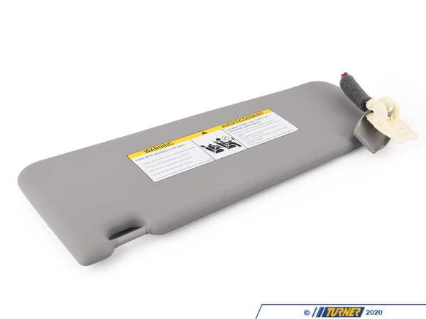 Genuine BMW Sun Visor With Label - Right - Everest Gray - F10 51167248860