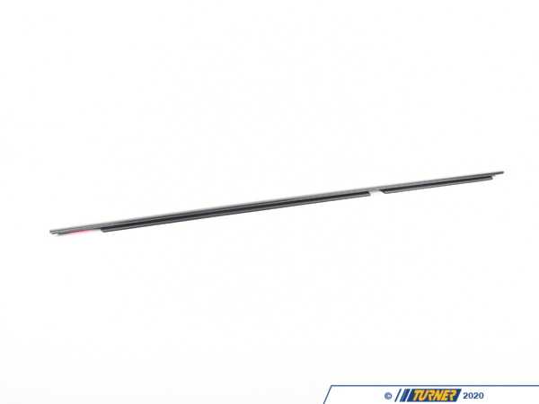 Genuine BMW Window Well Strip - Door - Outer Right Rear - Gloss Black - F15, F85 51227465924