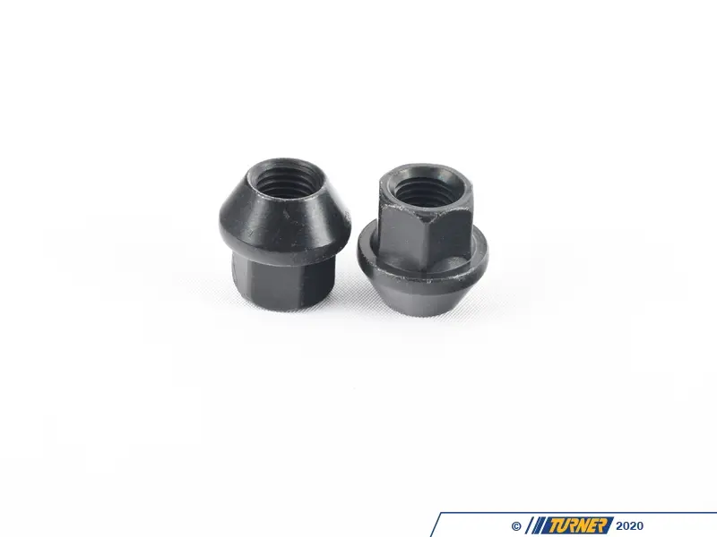 Jeep Wrangler Black Acorn Lug Nuts; 1/2-Inch x 20; Set of 20