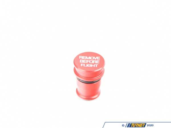 ECS Billet Power Port Plug - "Remove Before Flight" - Red Anodized 028636ECS09-01
