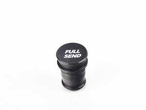 Billet Power Port Plug - "Full Send" - Black Anodized
