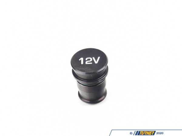ECS Billet Power Port Plug - "12V" - Black Anodized 028636ECS02-03