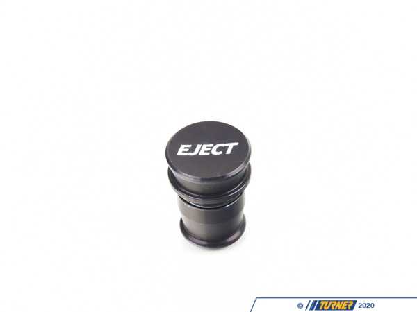 ECS Billet Power Port Plug - "Eject" - Black Anodized 028636ECS05-03