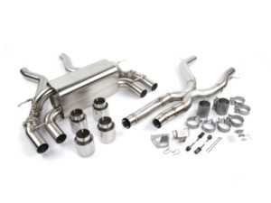 Stainless Axle-Back Exhaust With X Pipe - Polished Or Ceramic Black Tips - F87 M2 Competition