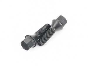 Black Conical Seat Wheel Bolt - 12x1.5x35mm - Priced Per Pair