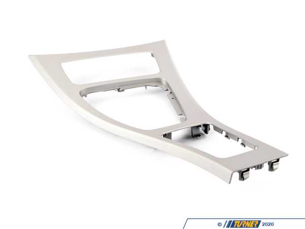 Genuine BMW Center Console Cover - Front - Satin Silver - E90, E91, E92 51169197236