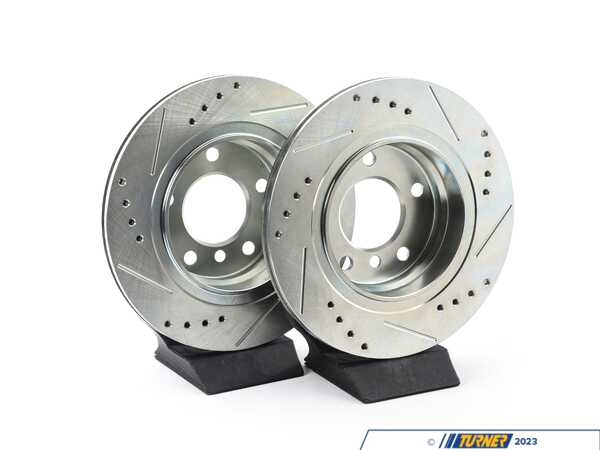 Power Stop BMW E46 Evolution Tru-Cast Drilled And Slotted Rotor Pair - Rear (294x19) EBR631XPR