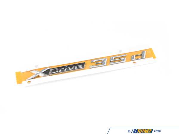 Genuine BMW Model Emblem - X Drive 35D - F15 51147368425