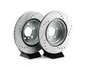 Evolution Tru-Cast Drilled And Slotted Rotor Pair - Rear (336x22)