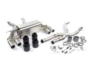 Stainless Axle-Back Exhaust with X pipe - Ceramic Black Tips