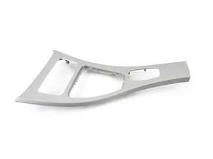 Center Console Cover - Front - Satin Silver - E90, E91, E92