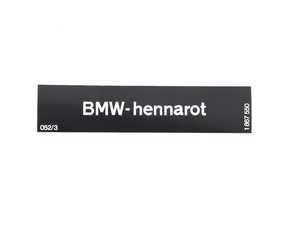 Genuine BMW Label Hennarot - 51141867550 - E30,E30 M3