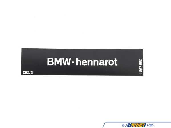Genuine BMW Genuine BMW Label Hennarot - 51141867550 - E30,E30 M3 51141867550