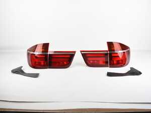 E70 LCI Style Tail Light Set w/ LED Accent Bars - Red/Clear