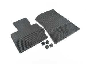 Front All-weather Rubber Floor Mats - Black - F25